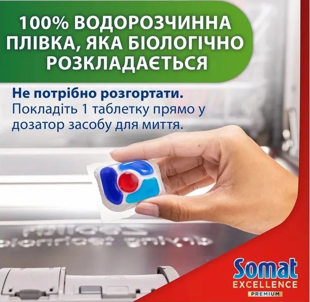 Таблетки для посудомоечных машин Somat Excellence Premium 5in1 54x18.6 г фото 8