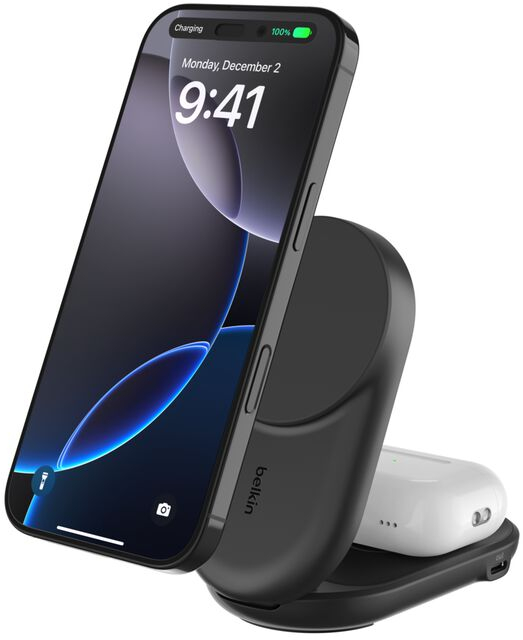 Беспроводное зарядное устройство Belkin UltraCharge Pro 2в1 25Вт Black (WIZ039KQBK) фото 6