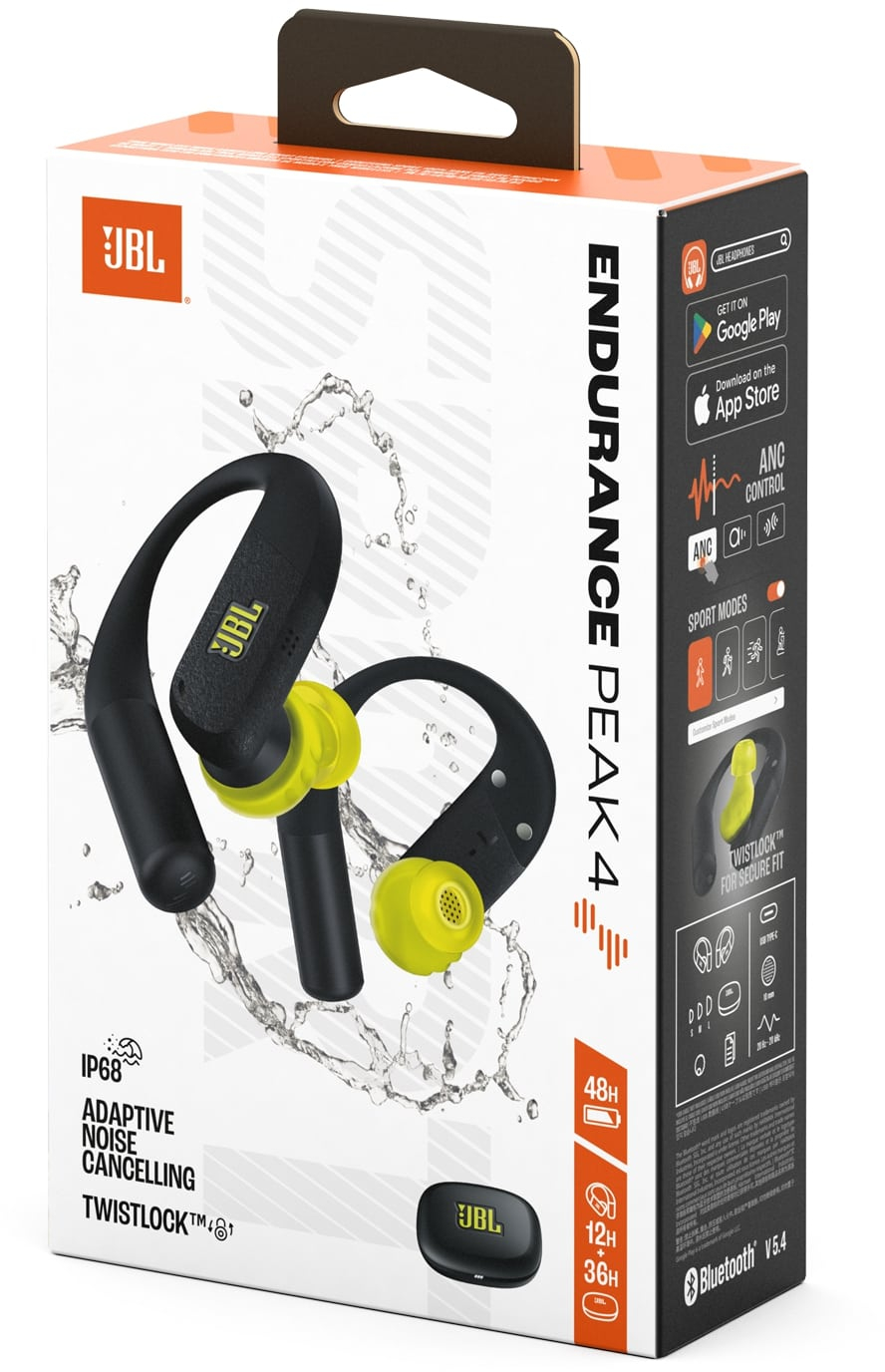 Навушники JBL Endurance Peak 4 Black/Lime (JBLENDUPEAK4BLKL)фото8