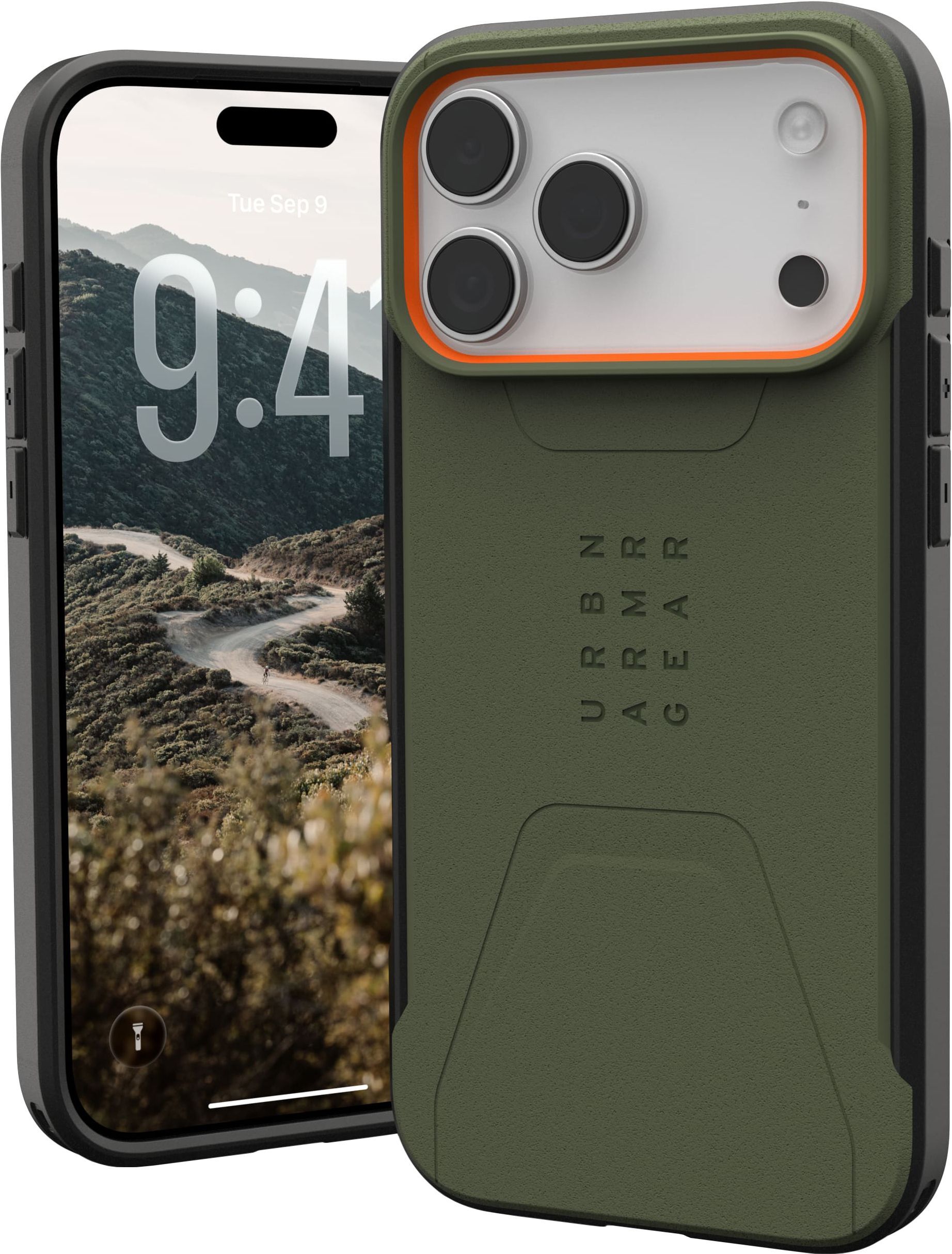 Чехол UAG для Apple iPhone 17 Pro Max Civilian MagSafe Olive/Orange (114546117297) фото 16