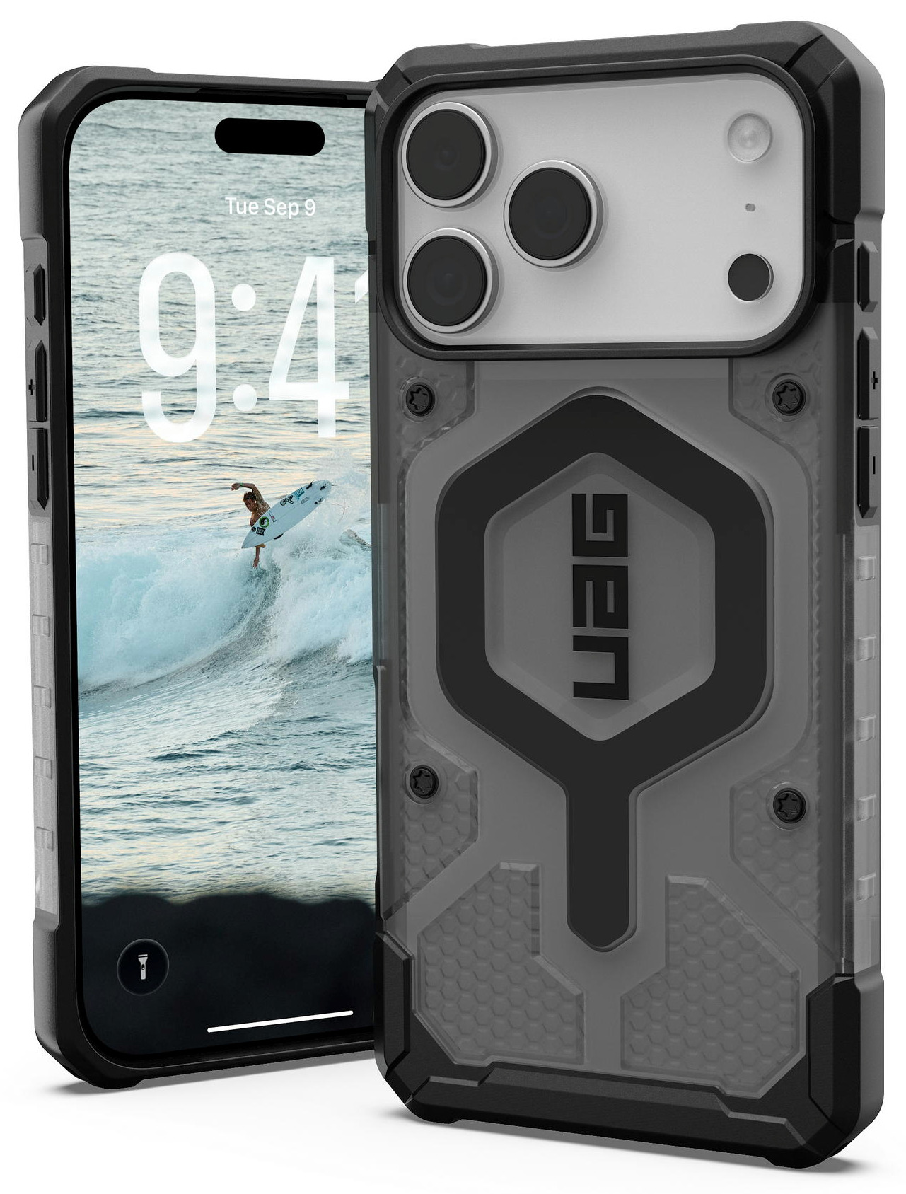 Чохол UAG для Apple iPhone 17 Pro Max Pathfinder Clear MagSafe Ash/Black (114552113140)фото14