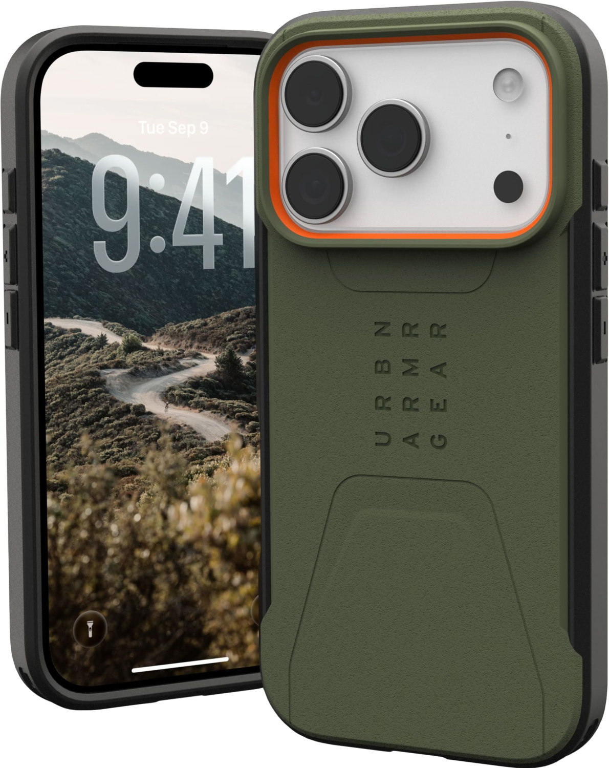 Чохол UAG для Apple iPhone 17 Pro Civilian MagSafe Olive/Orange (114545117297)фото