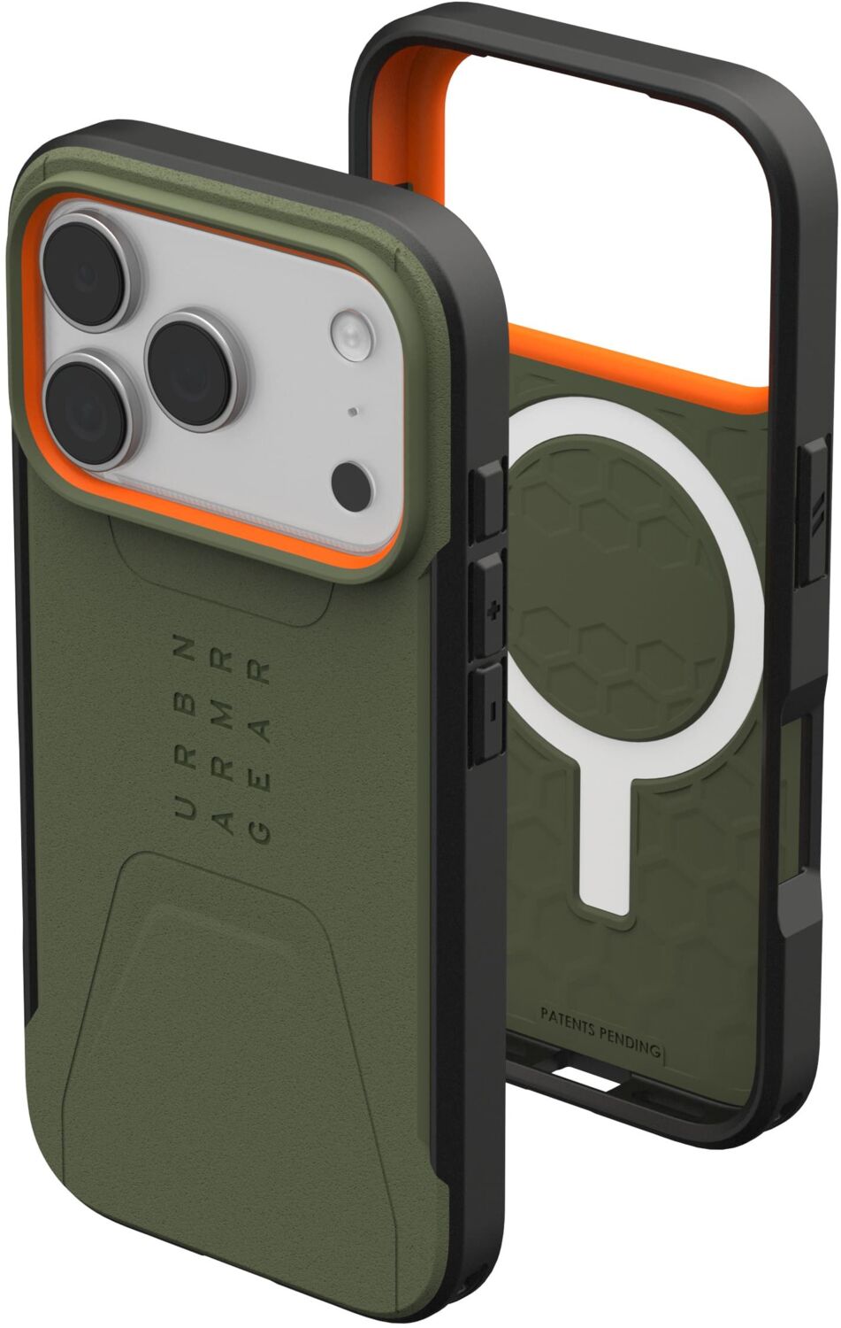 Чохол UAG для Apple iPhone 17 Pro Civilian MagSafe Olive/Orange (114545117297)фото