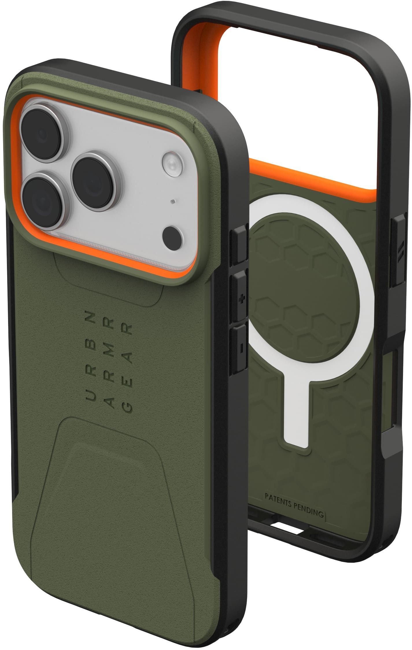 Чохол UAG для Apple iPhone 17 Pro Civilian MagSafe Olive/Orange (114545117297)фото14