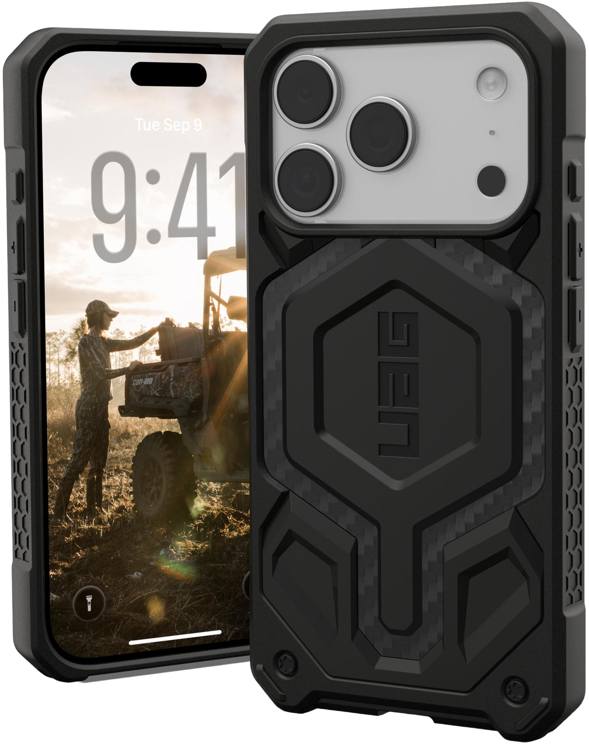 Чохол UAG для Apple iPhone 17 Pro Monarch Pro MagSafe Carbon Fiber (114513114242)фото16