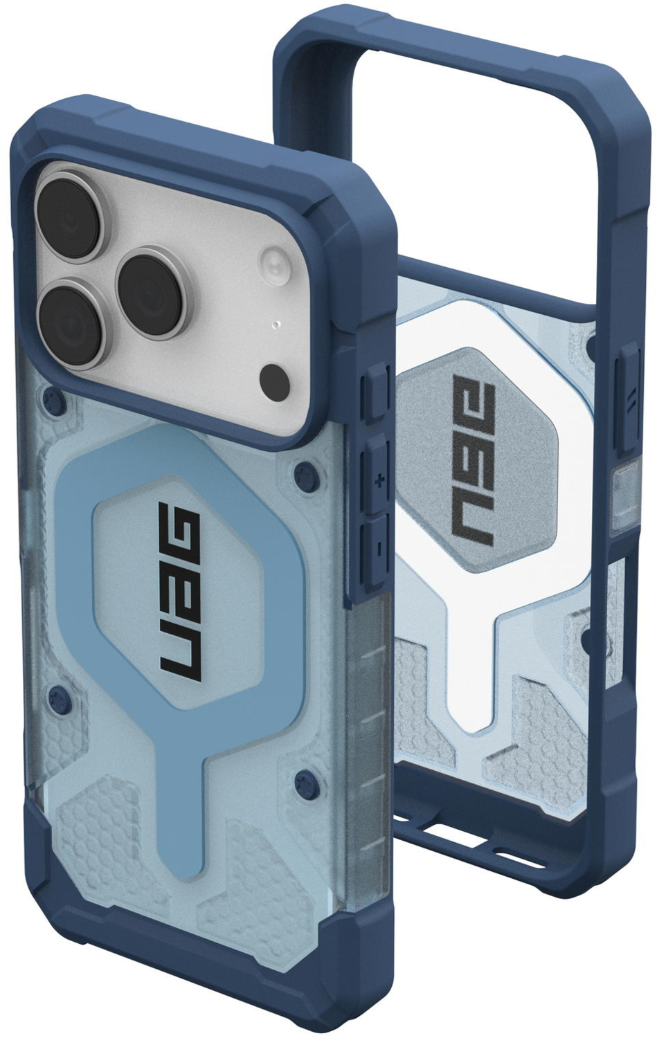 Чехол+ремешок UAG для Apple iPhone 17 Pro Pathfinder Clear MagSafe Bundle Blues Lanyard фото