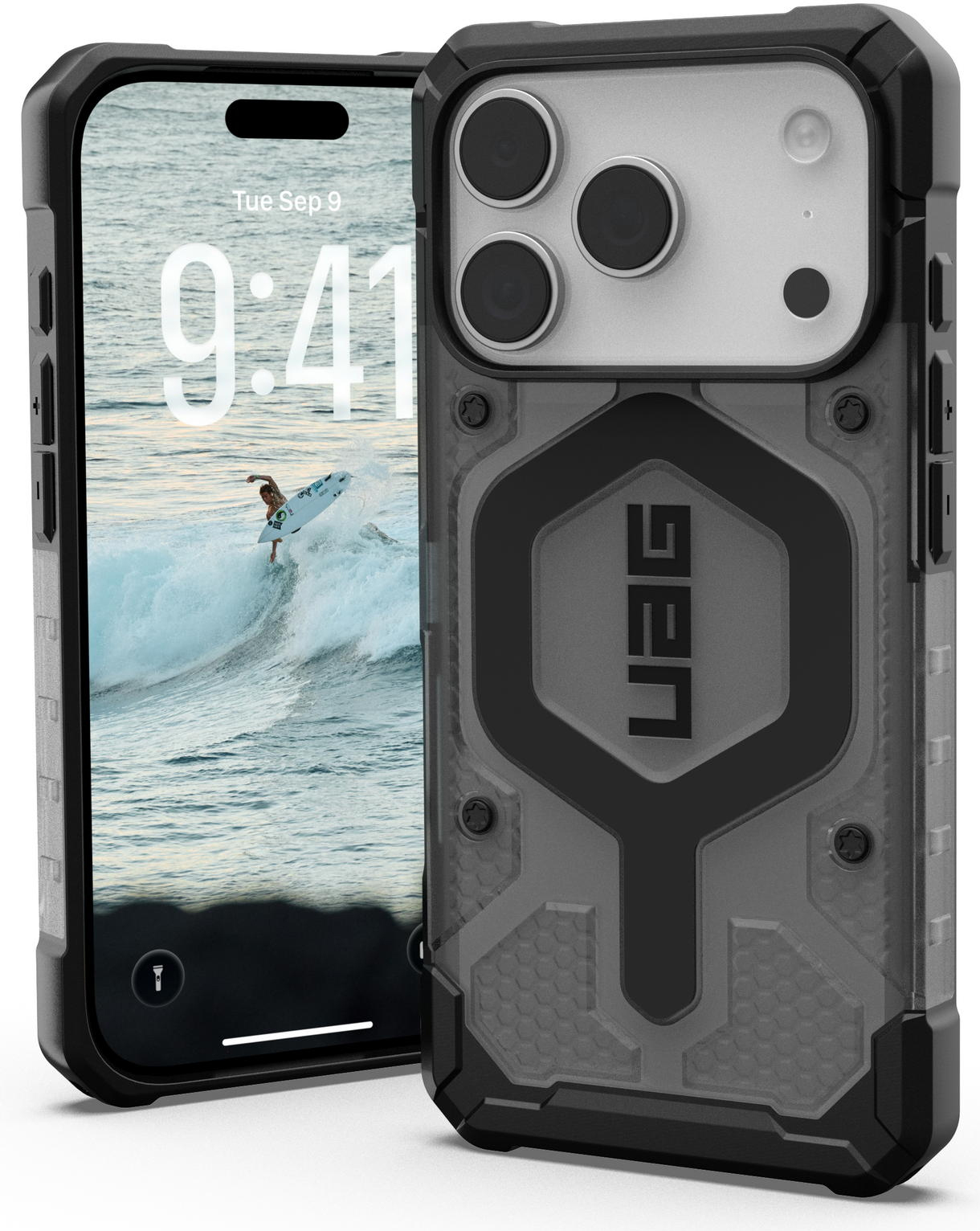 Чохол UAG для Apple iPhone 17 Pro Pathfinder Clear MagSafe Ash/Black (114551113140)фото12