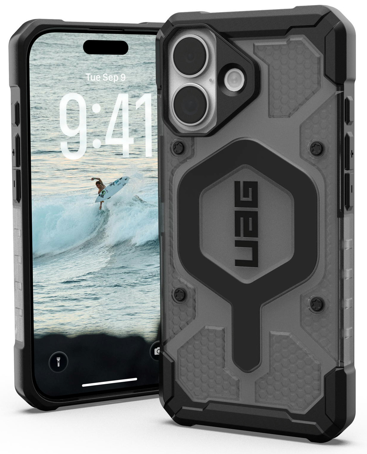 Чохол UAG для Apple iPhone 17 Pathfinder Clear MagSafe Ash/Black (114553113140)фото14