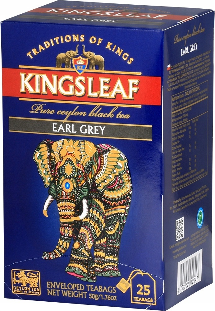Чай чёрный Kingsleaf Earl grey конверт 25 шт фото 2