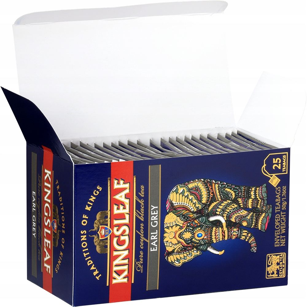 Чай чёрный Kingsleaf Earl grey конверт 25 шт фото 3
