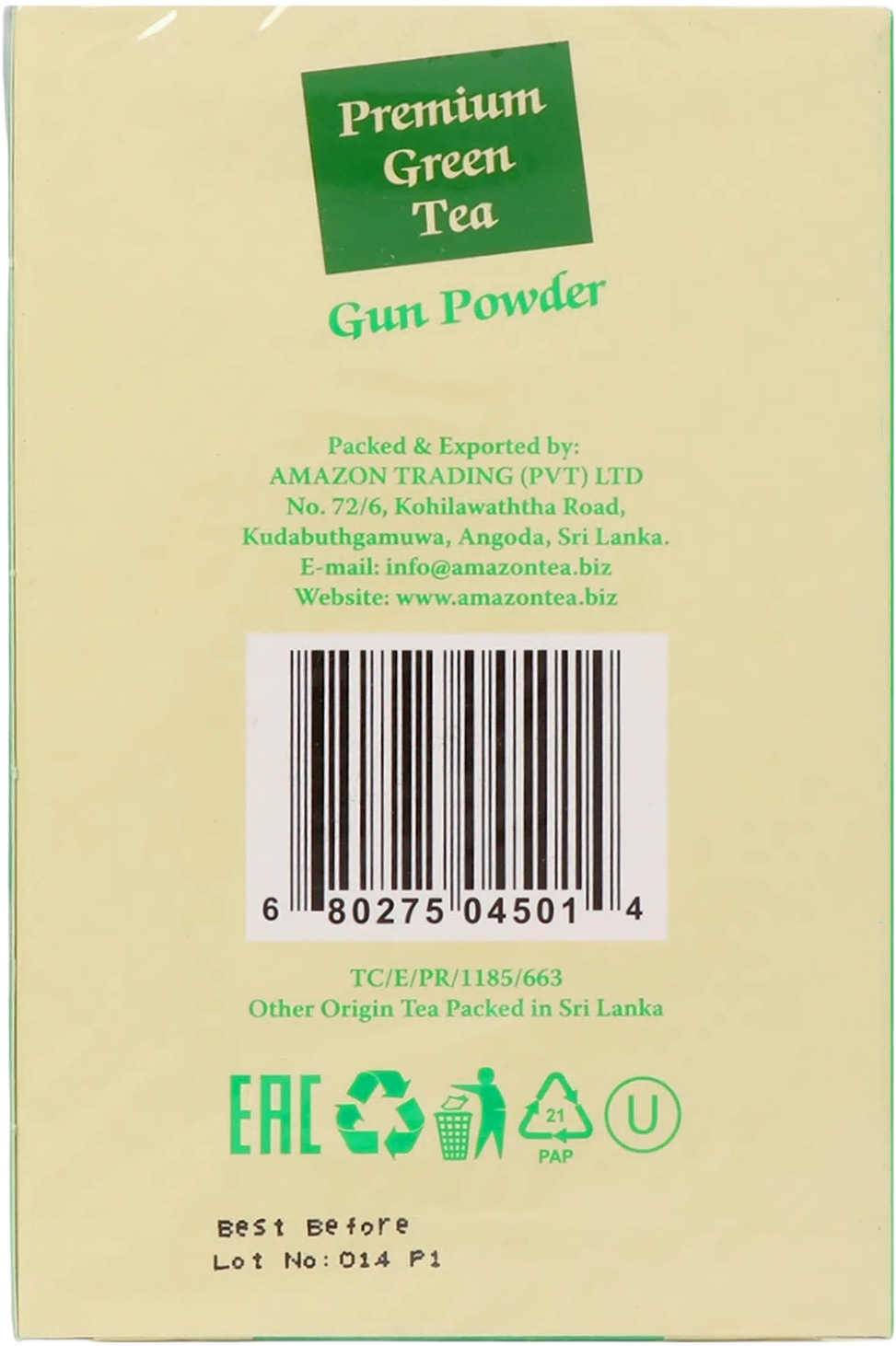 Чай зелёный Tea of Life Green GP байховый крупнолистовой 100 г фото 3