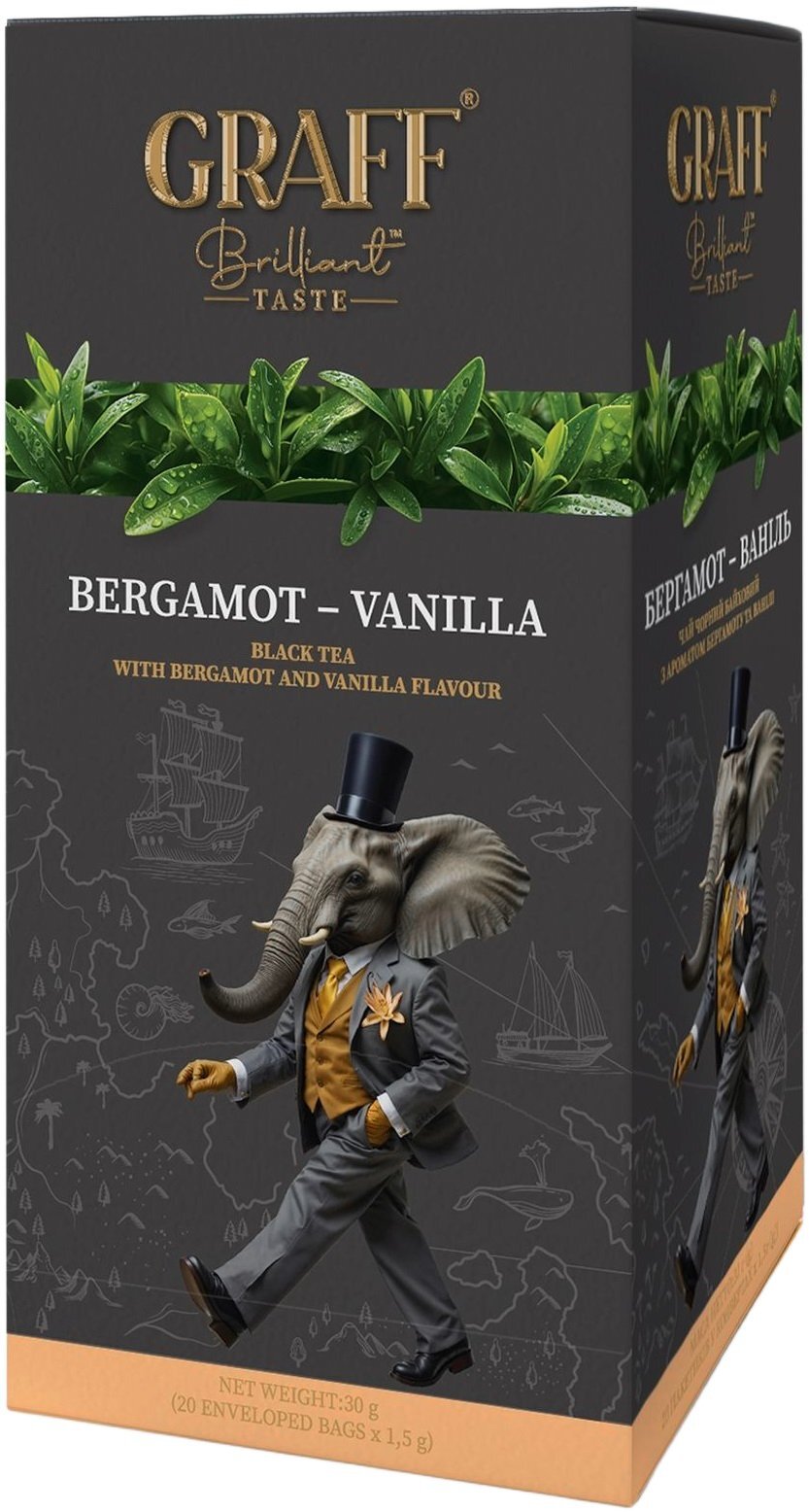 Чай чёрный Graff Бергамот и ваниль 20 шт фото 2