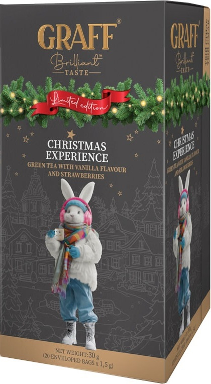 Чай зелёный Graff Рождественское приключение аромат ваниль-клубника 20 шт фото 2