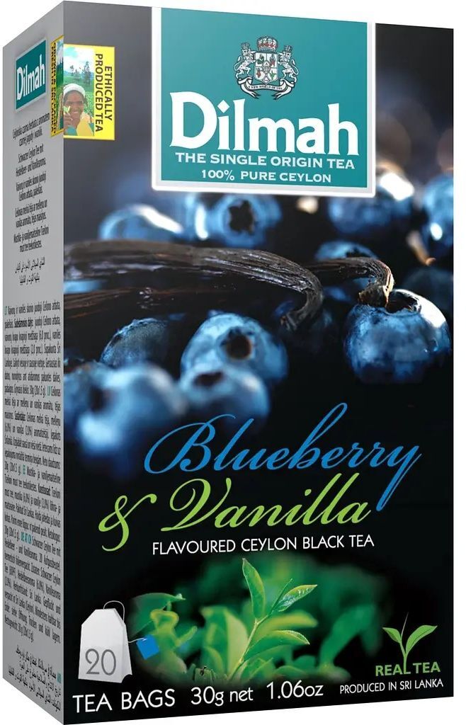 Чай чёрный Dilmah Blueberry&Vanilla 20 шт фото 2