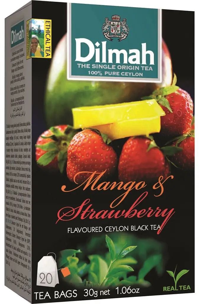 Чай чёрный Dilmah Mango&Strawberry 20 шт фото 2