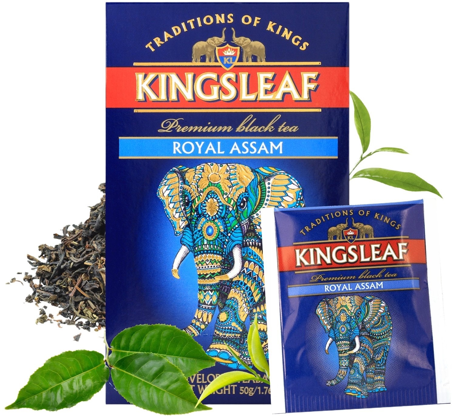Чай чёрный Kingsleaf Royal assam конверт 25 шт фото 