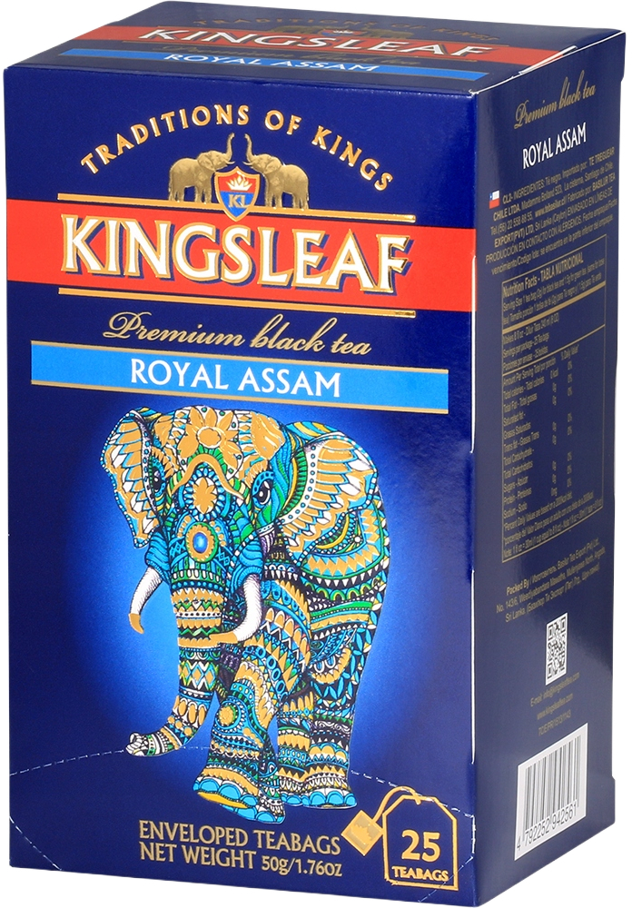 Чай чёрный Kingsleaf Royal assam конверт 25 шт фото 