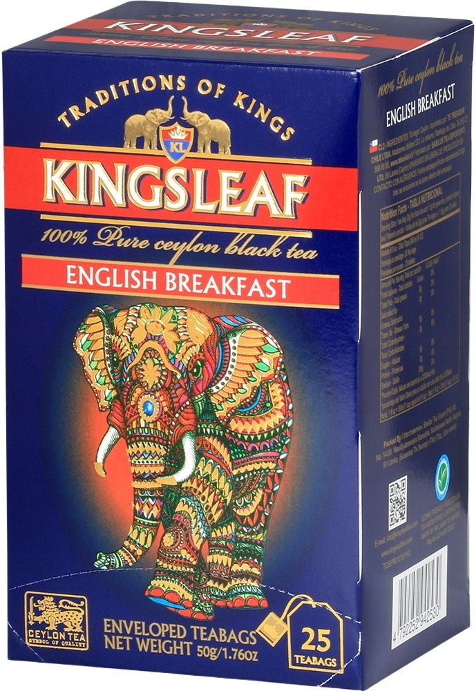Чай чёрный Kingsleaf English breakfast конверт 25 шт фото 