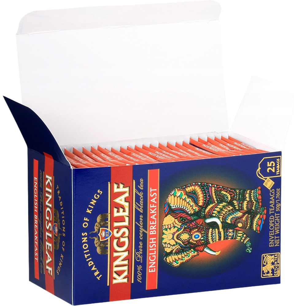 Чай чёрный Kingsleaf English breakfast конверт 25 шт фото 