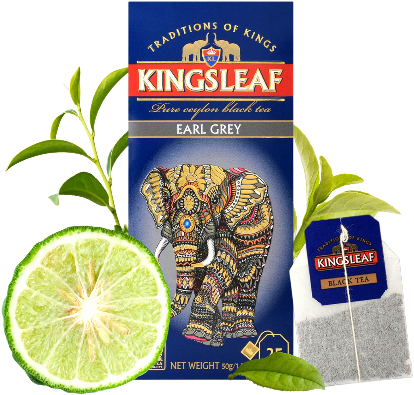 Чай чорний Kingsleaf Earl Grey 25 штфото