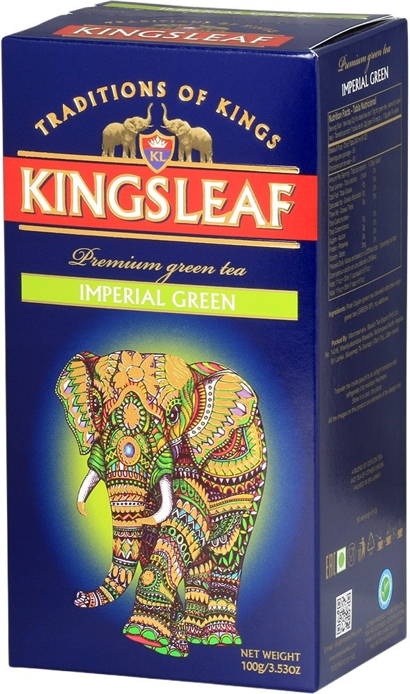 Чай зелёный Kingsleaf Imperial green 100 г фото 