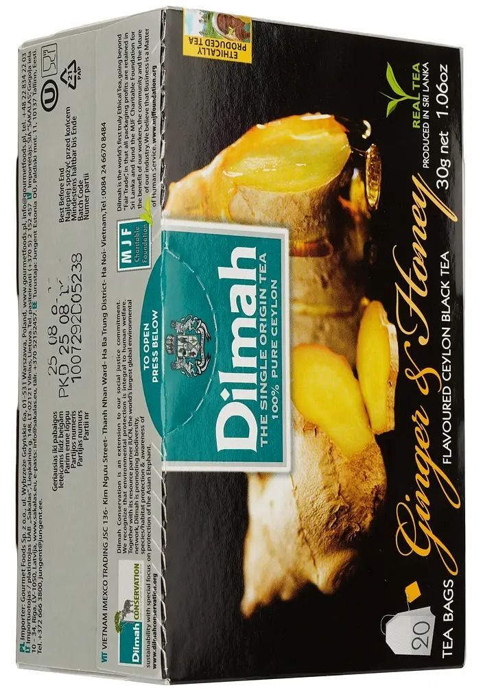 Чай чёрный Dilmah Ginger&amp;Honey 20 шт фото 