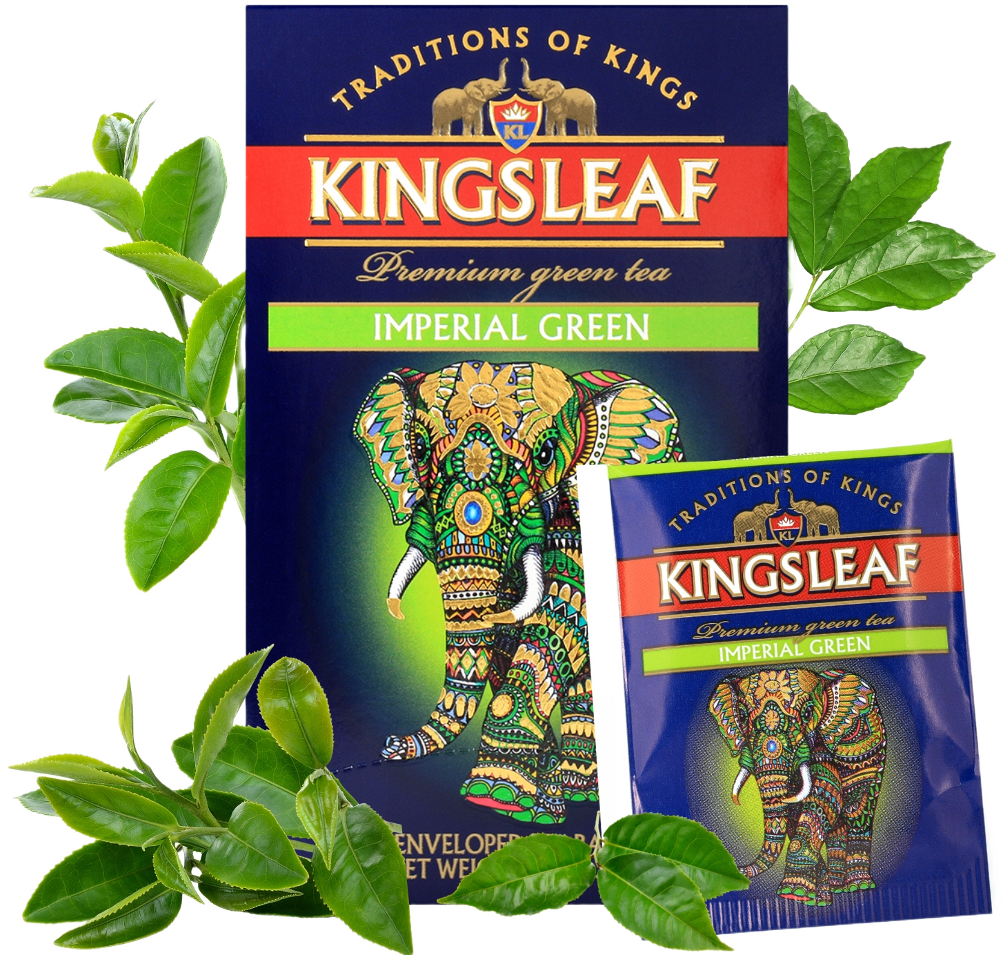 Чай зелёный Kingsleaf Imperial green конверт 25 шт фото 4