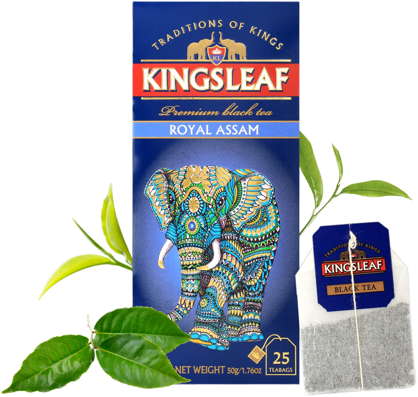 Чай чёрный kingsleaf Royal assam 25 шт фото 