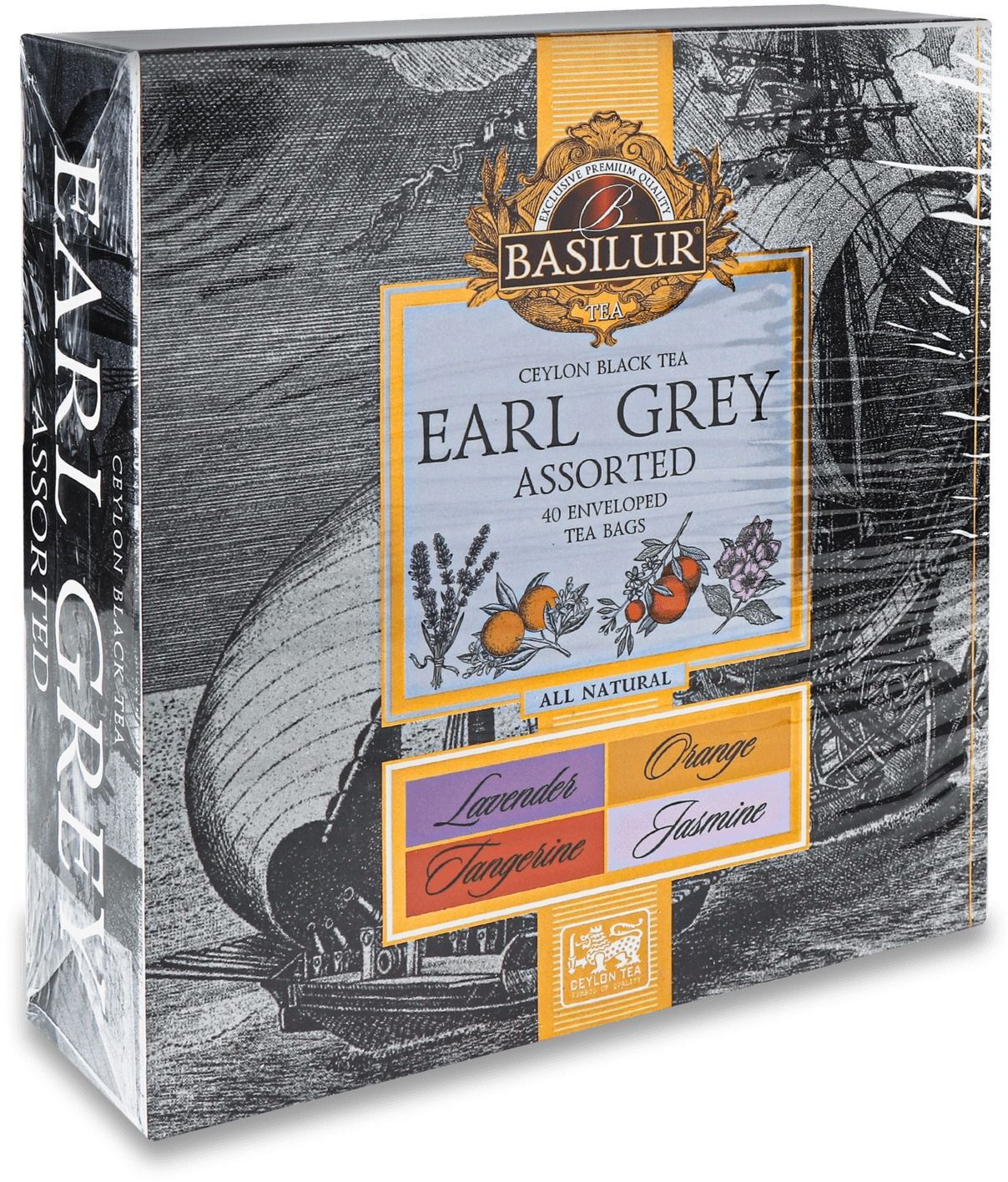 Набор чая чёрного Basilur Earl Grey Assorted 40 шт фото 