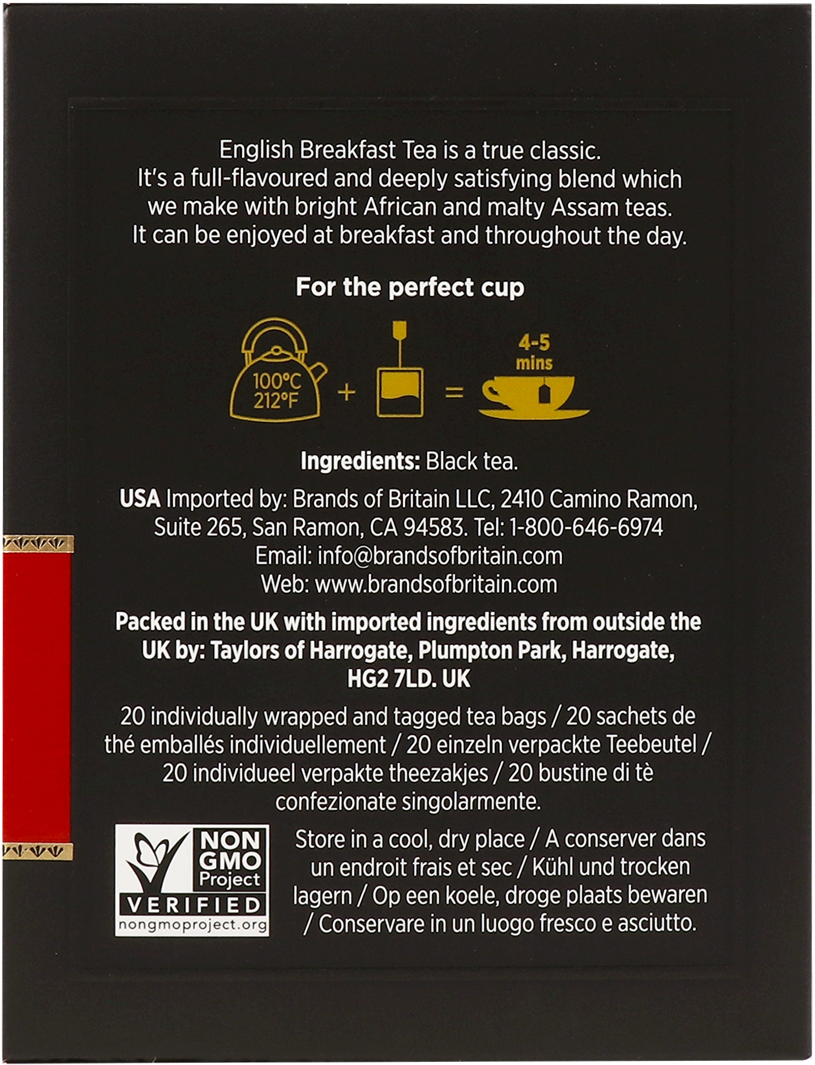 Чай чёрный Taylors of Harrogate English Breakfast 20 шт фото 4