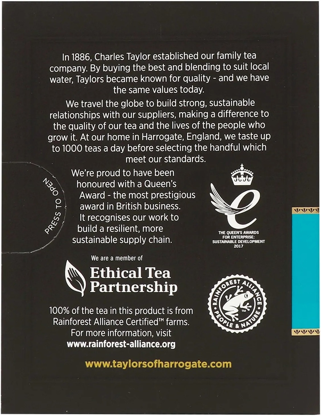 Чай чёрный Taylors of Harrogate Afternoon Darjeeling 20 шт фото 5