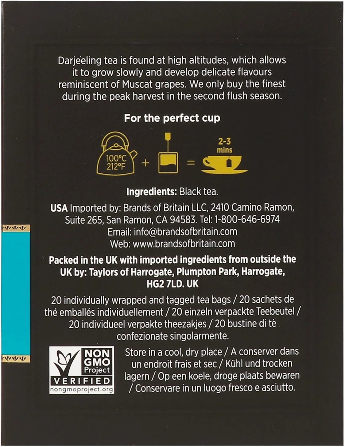 Чай чёрный Taylors of Harrogate Afternoon Darjeeling 20 шт фото 4