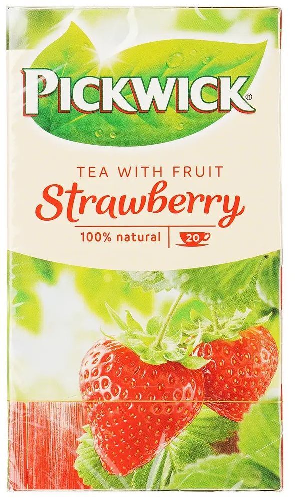 Чай чёрный Pickwick ароматизированный с кусочками клубники 20 шт фото 2