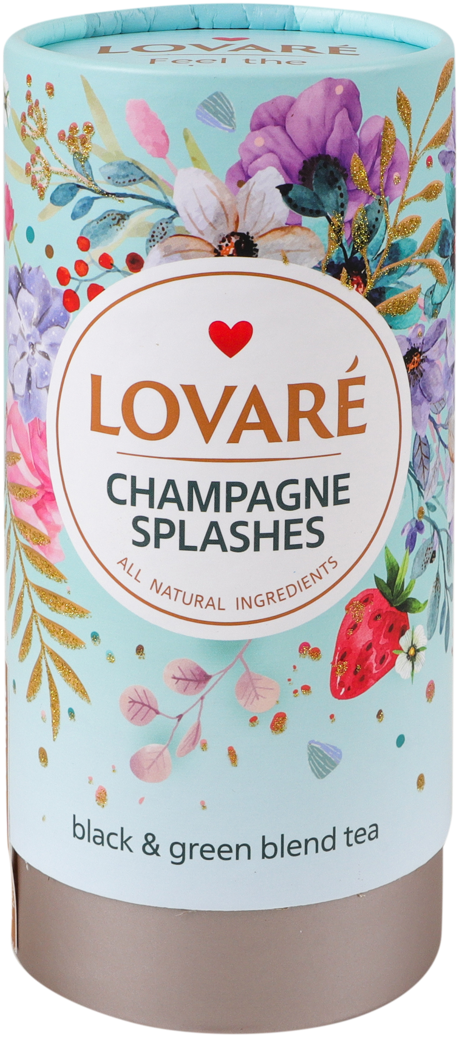 Чай черный и зеленый Lovare Champagne Splashes 80 г фото 