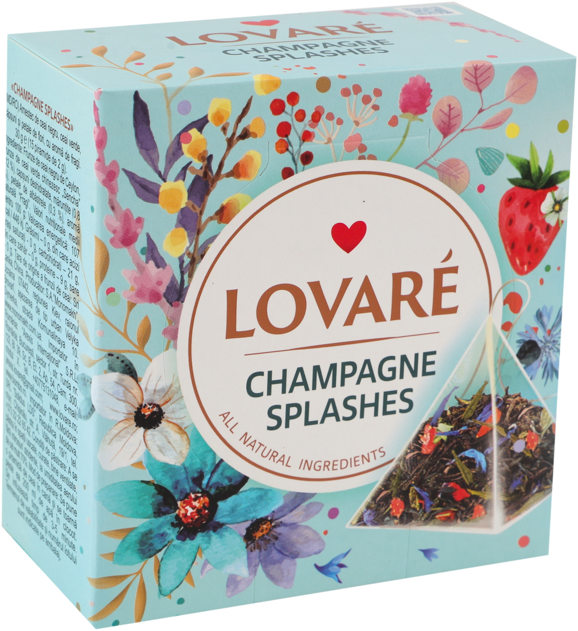 Чай черный и зеленый Lovare Champagne splashes 15 шт фото 