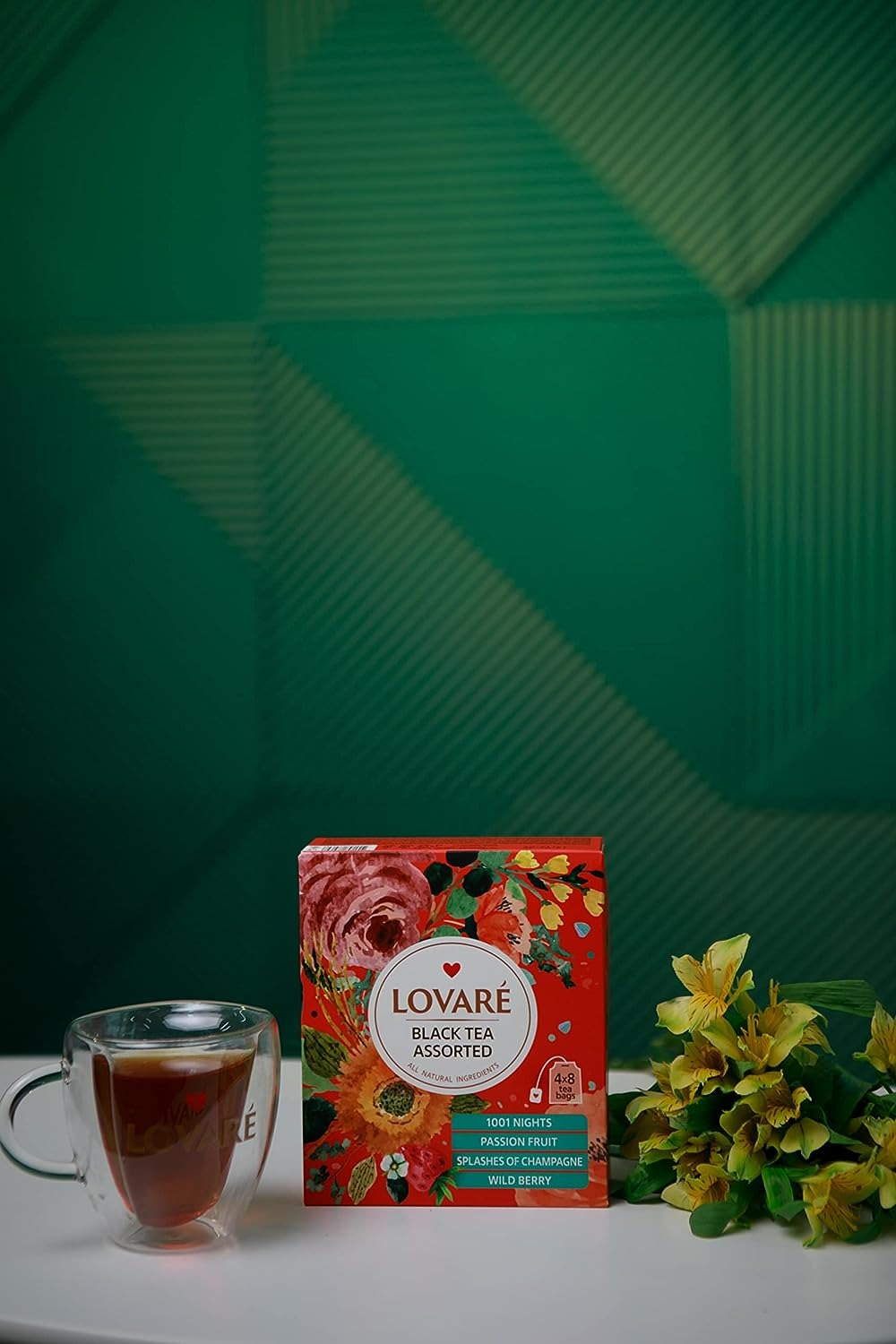 Чай чёрный Lovare Assorted 4 вида 32 шт фото 6