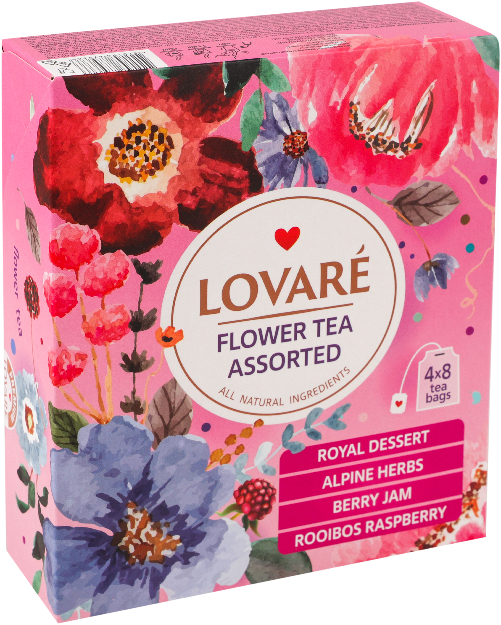 Чай Lovare Flower tea Assorted 4 вида 32 шт фото 2