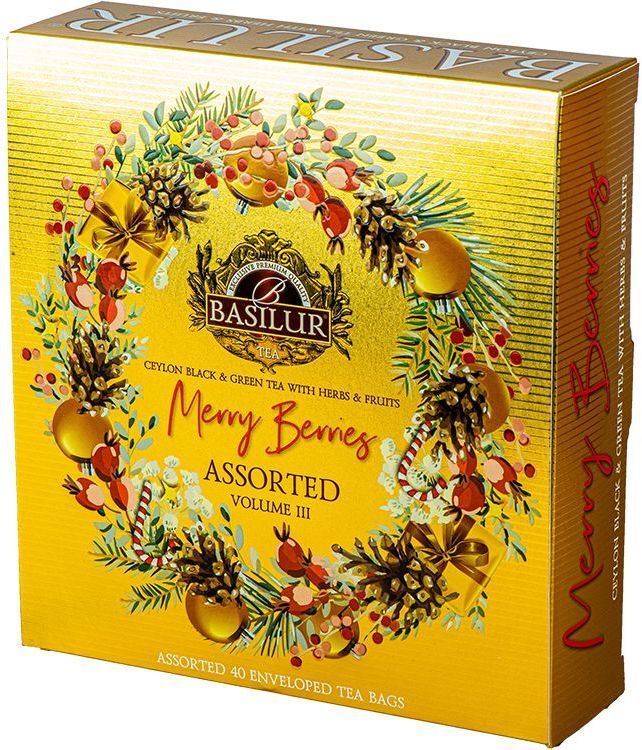 Набор чая Basilur Merry Berry подарочный красный 40 шт фото 2
