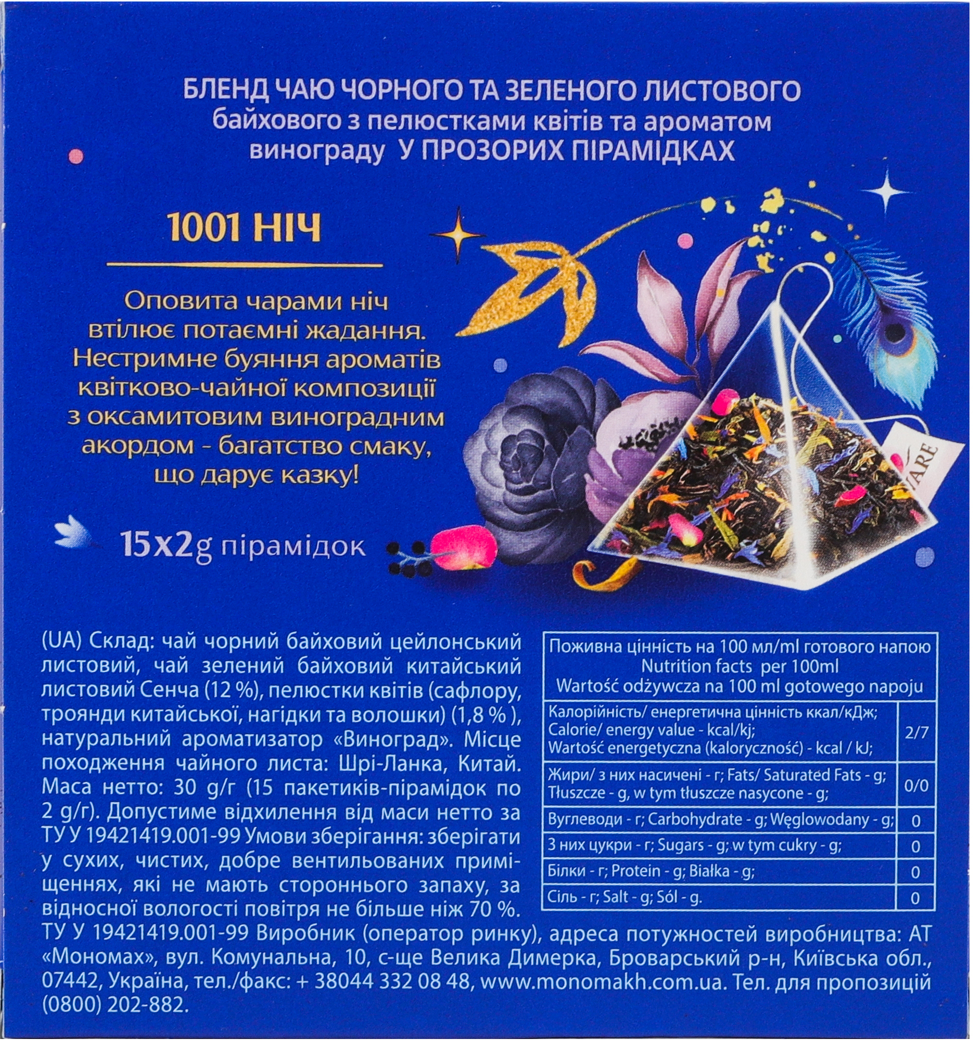 Чай чорний та зелений Lovare 1001 Nights 15 штфото