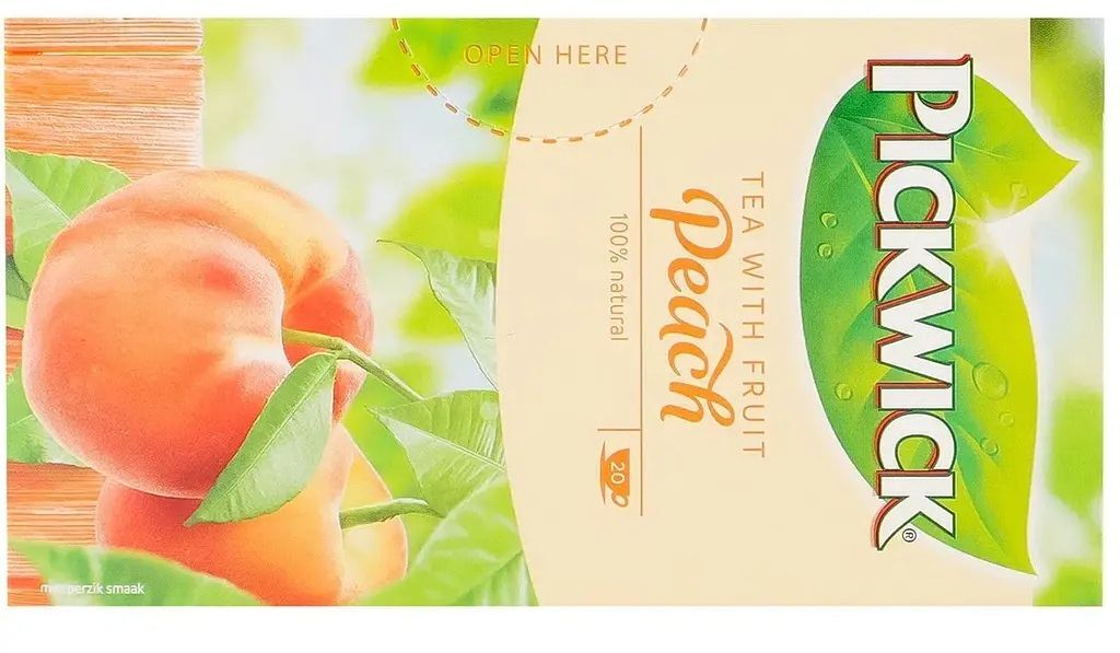 Чай чёрный Pickwick ароматизированный с кусочками персика 20 шт фото 2