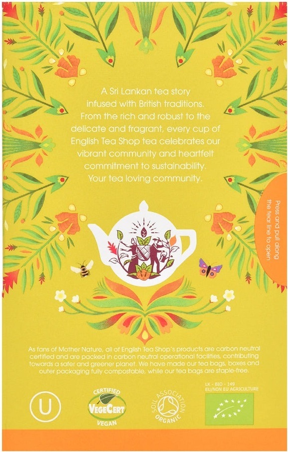 Чай трав'яний English Tea Shop лемонграс-імбир-цитрус органічний 20 штфото