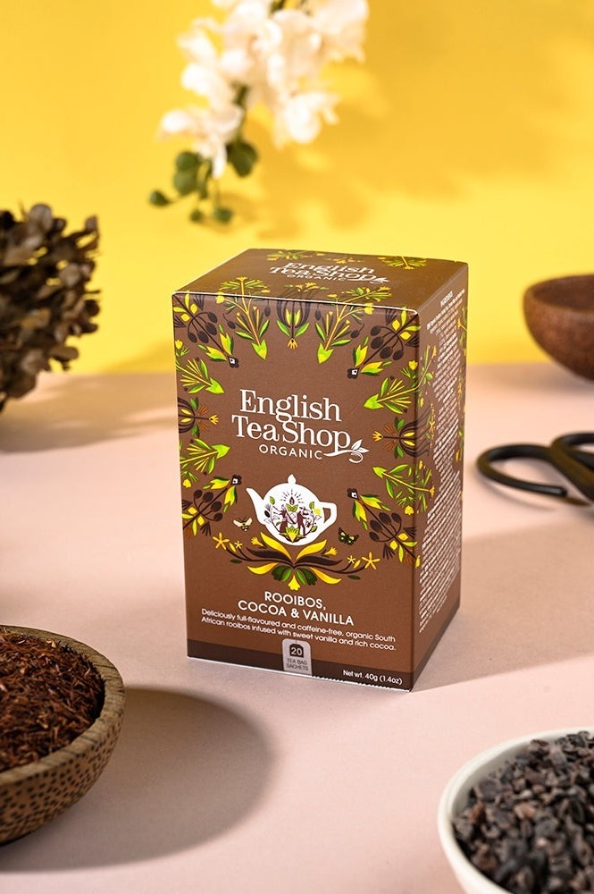 Чай трав'яний English Tea Shop какао-ройбуш-ваніль органічний 20 штфото