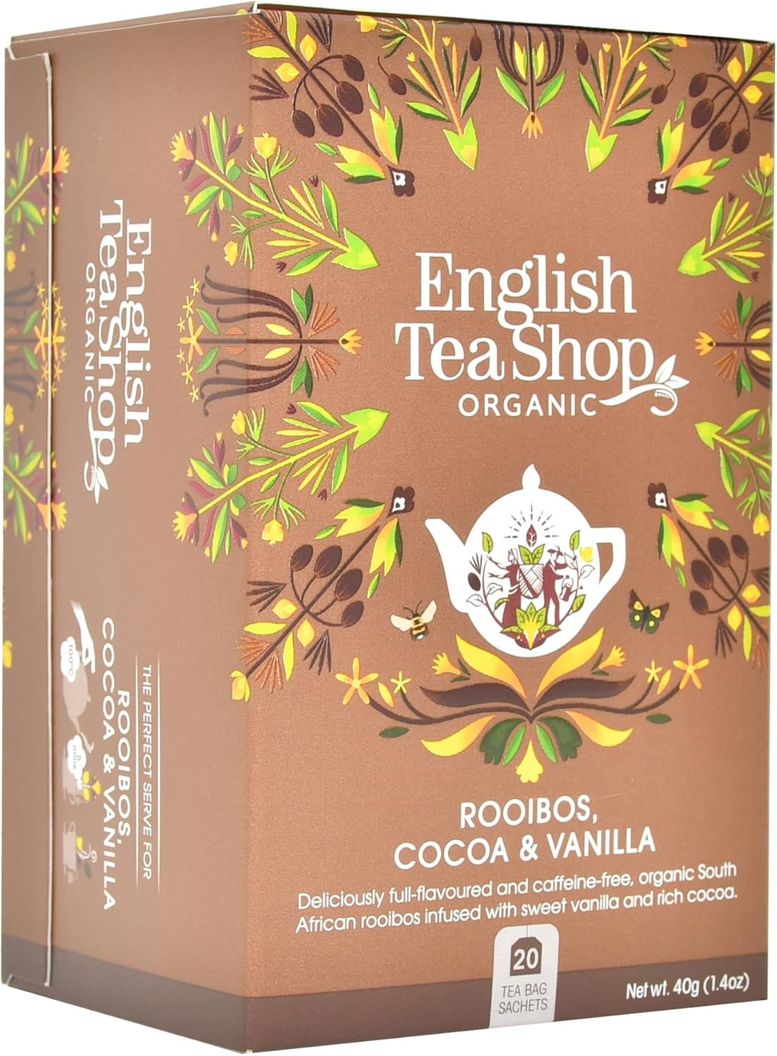 Чай трав'яний English Tea Shop какао-ройбуш-ваніль органічний 20 штфото