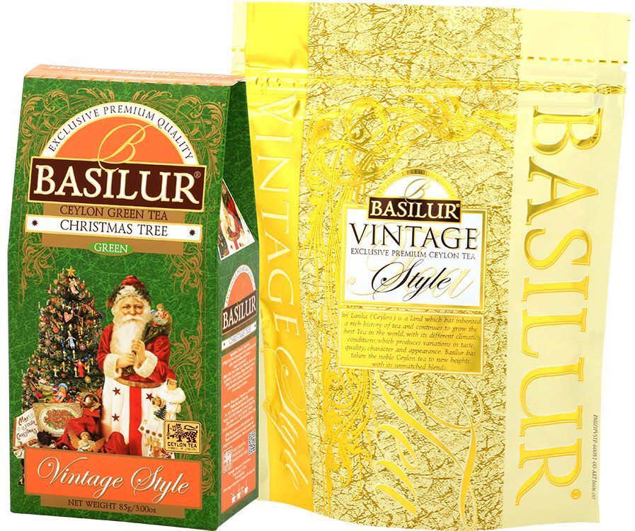 Чай зелёный Basilur Ялинка коллекция винтаж 85 г фото 