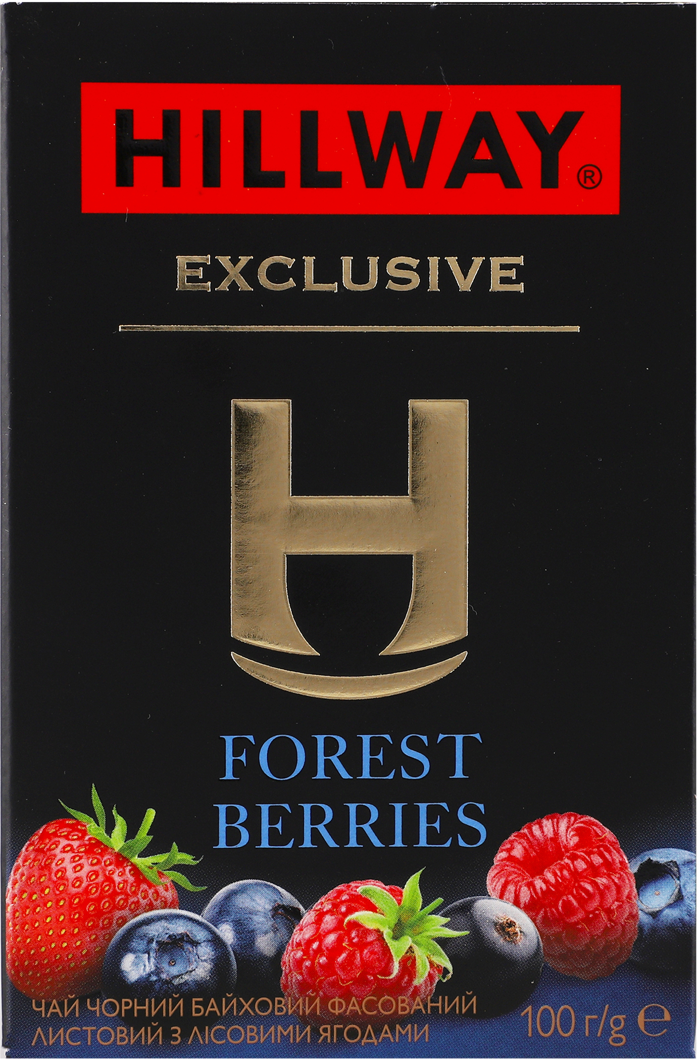Чай чёрный Hillway Exclusive Forest berries 100 г фото 