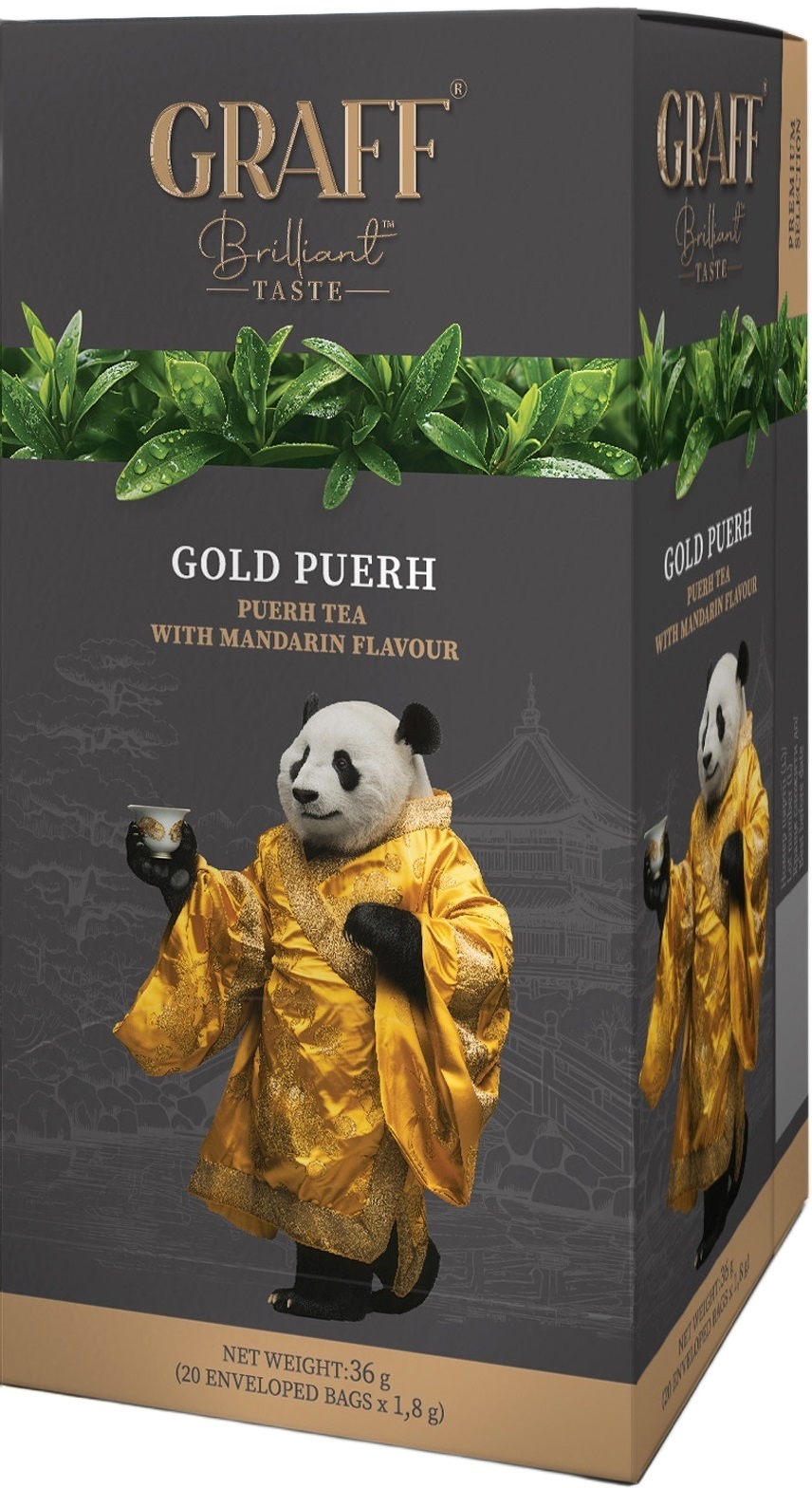 Чай Graff Золотой Пуэр с ароматом мандарина 20 шт фото 