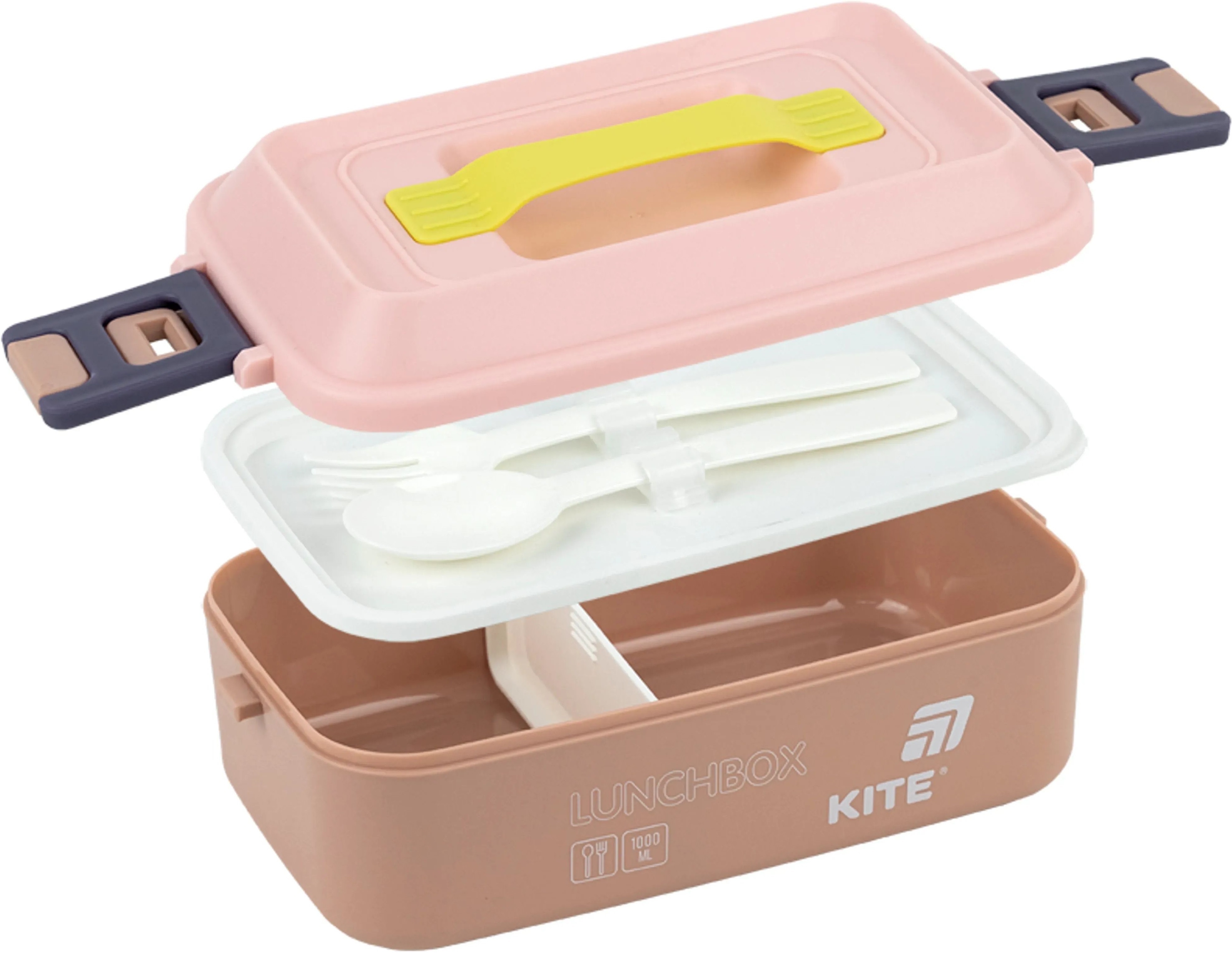 Ланчбокс Kite K25-1183-1, 1000 мл, бежевий (K25-1183-1)фото3