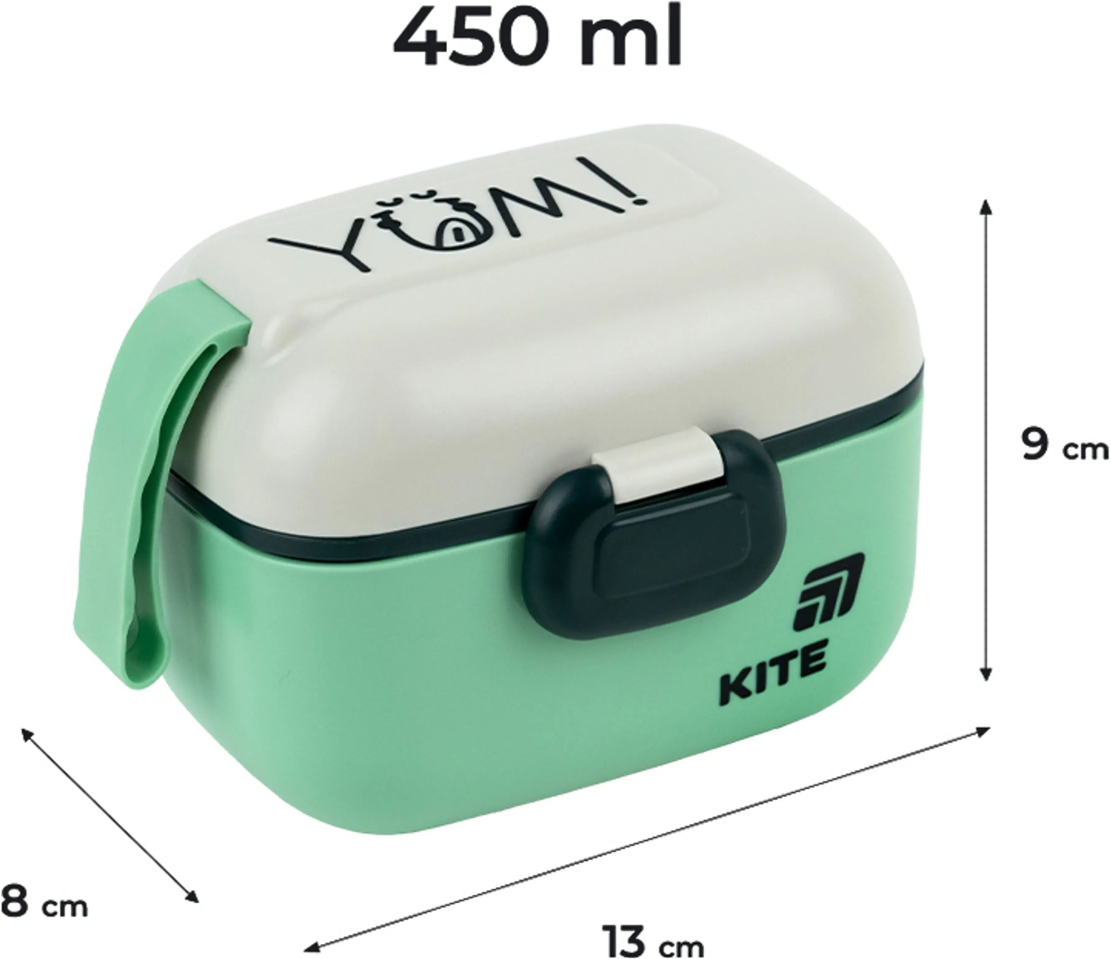 Ланчбокс Kite K25-1185-3, 450 мл, зелений (K25-1185-3)фото2
