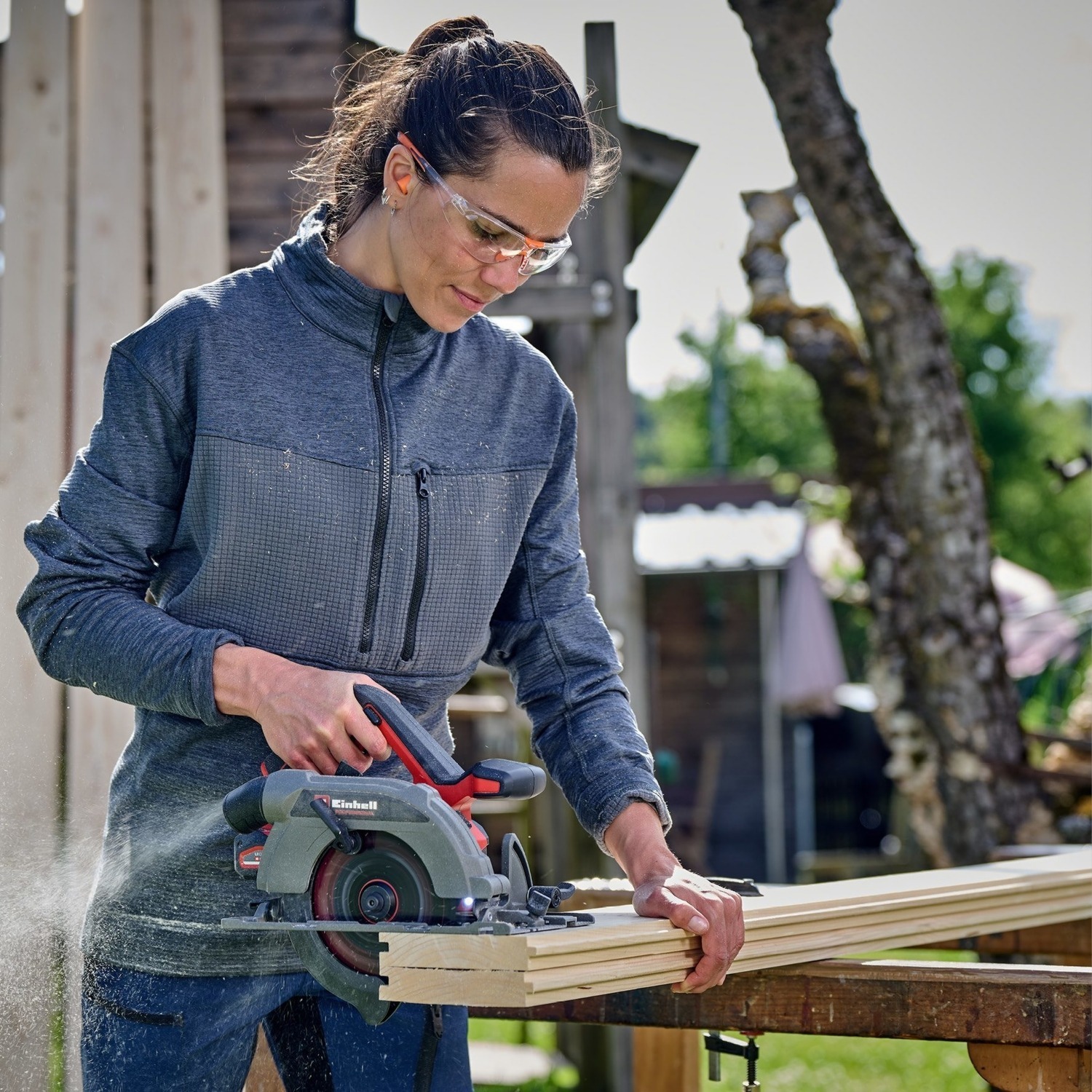 Пила дискова акумуляторна Einhell TP-CS 18/165 Li (без АКБ та ЗП), (4331225)фото