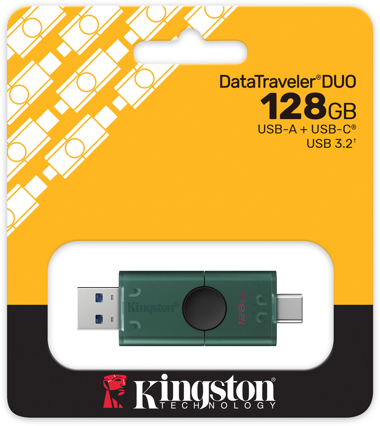 Накопитель Kingston 128GB USB 3.2 Type-A + Type-C DT DuoG2 (DTDEG2/128GB) фото 